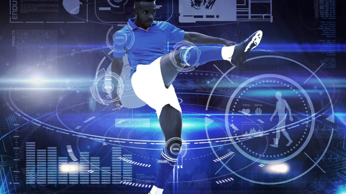 Artificiell intelligens i det vackra spelet fotboll illustration
