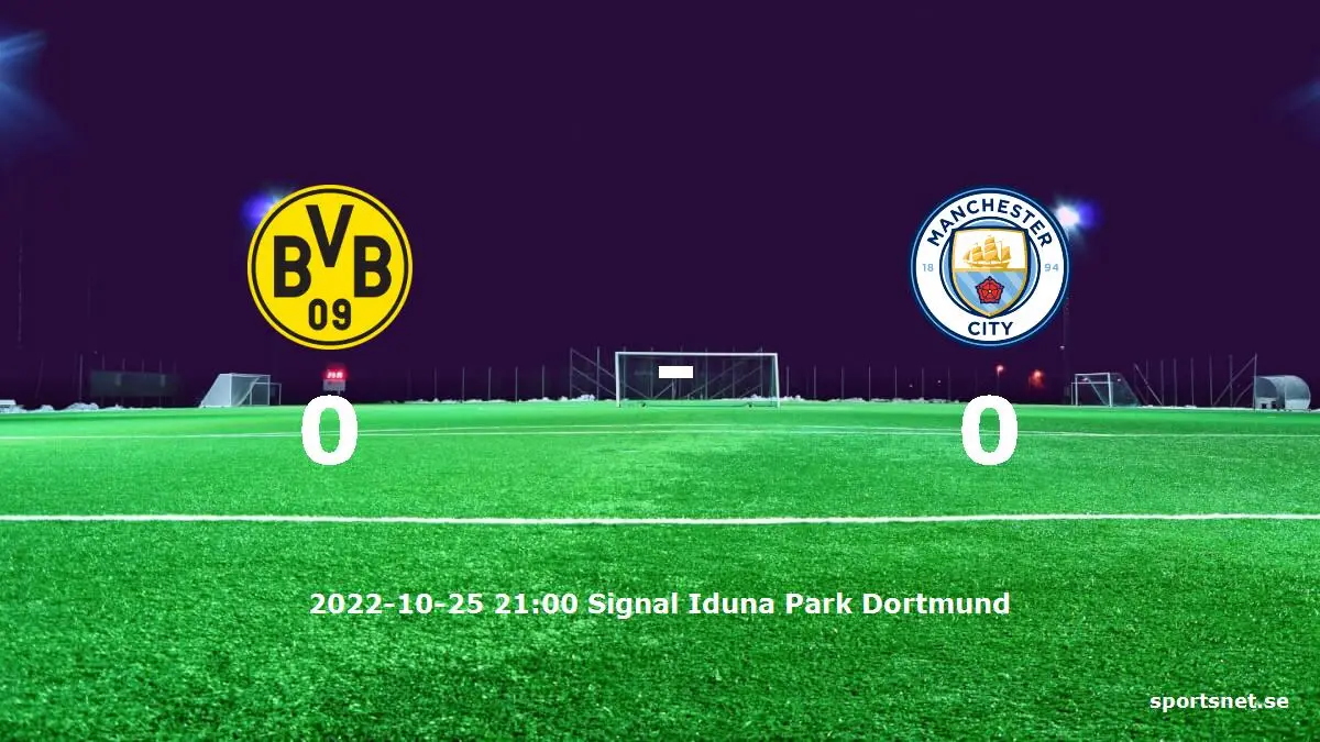 Borussia Dortmund mot Manchester City tidslinje och laguppställning