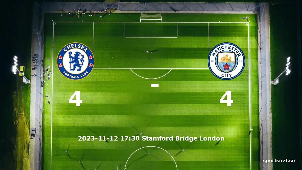 Chelsea mot Manchester City tidslinje och laguppställning
