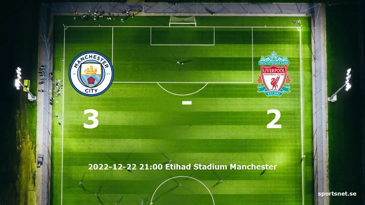 Manchester City mot Liverpool tidslinje och laguppställning